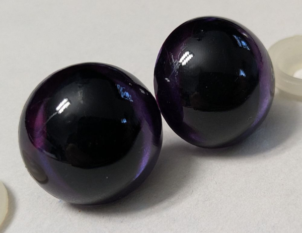 Sicherheitsaugen Katze Drache Unikat metallic 21 mm