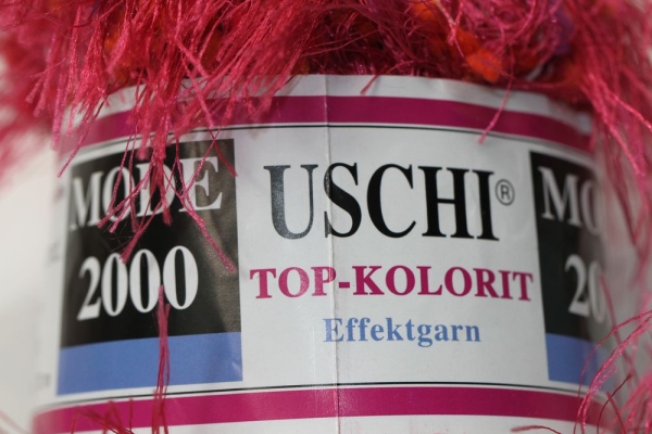 Wolle USCHI Top-Kolorit Effektgarn 100 g 57 % Polyester 43 % Polyamid Farbe pink