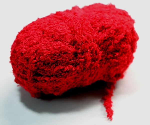 Wolle Viva Kuschelgarn 41 g 100 % Polyester Farbe rot Rest