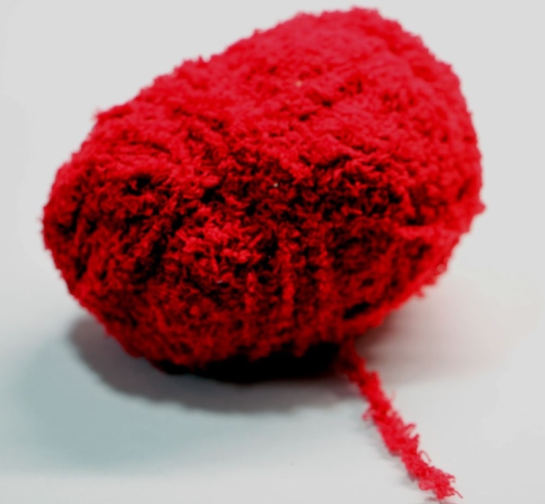 Wolle Viva Kuschelgarn 41 g 100 % Polyester Farbe rot Rest