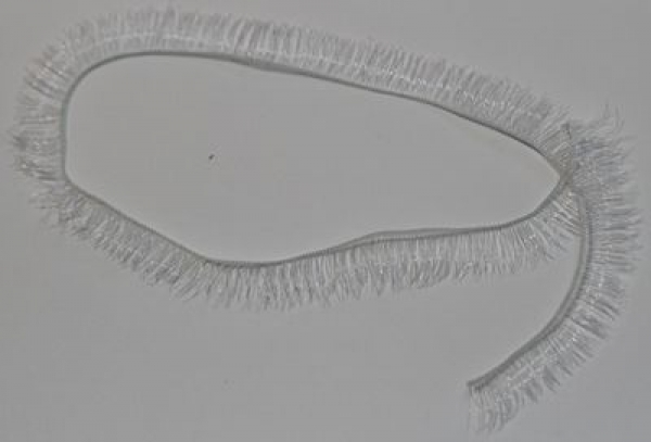 1 Stück Wimpernlitze Wimpern Kunsthaar blassblau ca. 19,5 cm x 8 mm