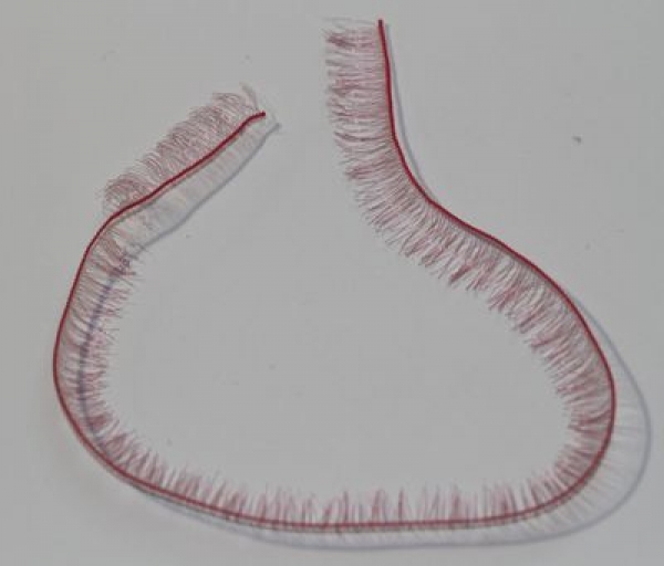 1 Stück Wimpernlitze Wimpern Kunsthaar hellrot ca. 19,5 cm x 8 mm