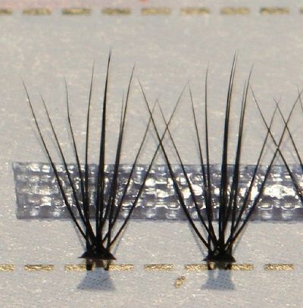 1 Paar Wimpern Kunsthaar schwarz 7 mm