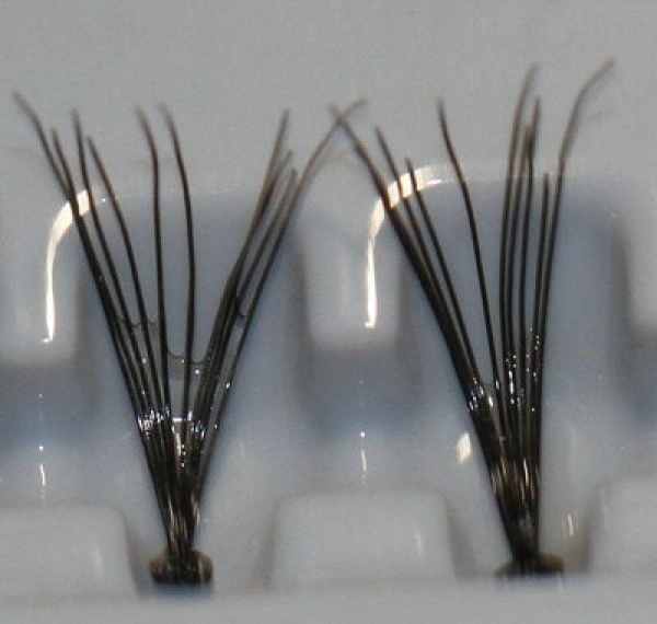 1 Paar Wimpern Kunsthaar schwarz 10 mm
