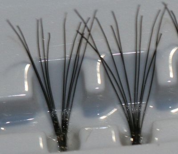1 Paar Wimpern Kunsthaar schwarz 12 mm