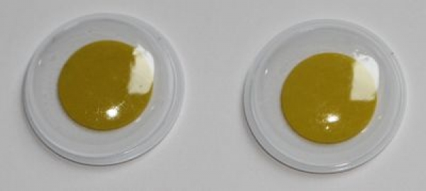 1 Paar Augen (2 Stück) Wackelaugen rund weiß Pupille gelb 15 mm