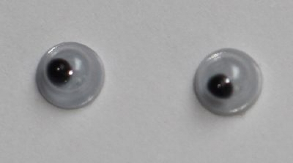 1 Paar Augen (2 Stück) Wackelaugen rund schwarz weiß 3 mm