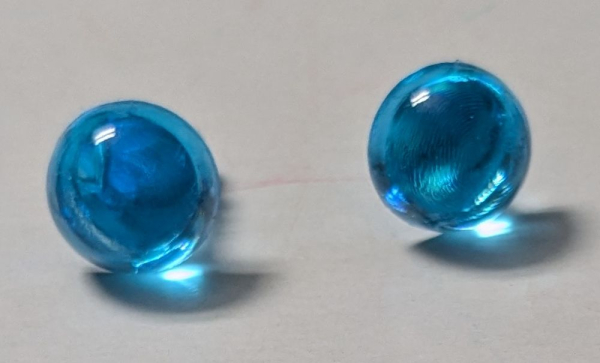 1 Paar Sicherheitsaugen transparente Pupille transparent blau 10 mm