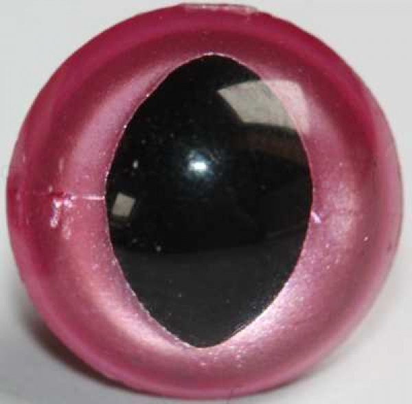 1 Paar Katzenaugen Drachenaugen Sicherheitsaugen hell pink metallic