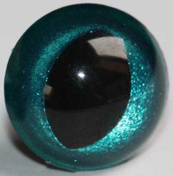 1 Paar Katzenaugen Drachenaugen Sicherheitsaugen türkisgrün metallic