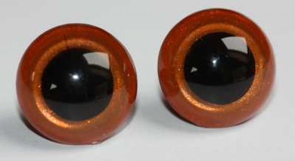 1 Paar Sicherheitsaugen orangegold metallic