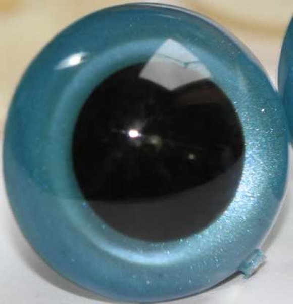 1 Paar Sicherheitsaugen capriblau metallic