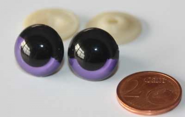 1 Paar Sicherheitsaugen Exclusiv Schlafaugen violett schwarz