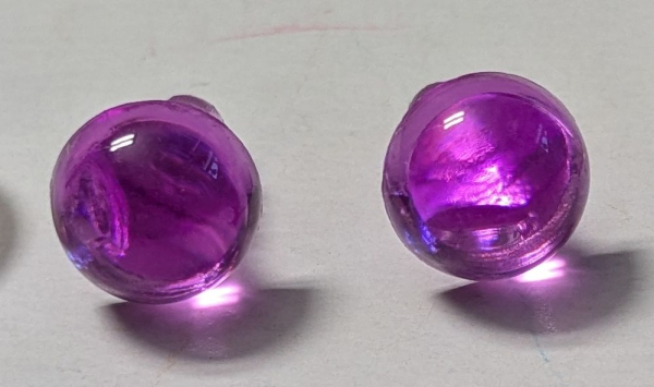 1 Paar Sicherheitsaugen transparente Pupille transparent violett 10 mm