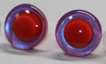 1 Paar Sicherheitsaugen trapezoid pink blau Prisma Color 20 mm rote Pupille