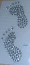 Swarovski-Bügelapplikation Füße gefüllt