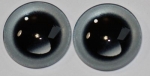 1 Paar Augen Glaslinsen zum Aufkleben mit großer Pupille14 mm silbergrau