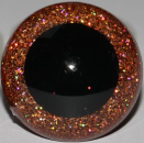 1 Paar Sicherheitsaugen Glitter Holo irisierend Orange