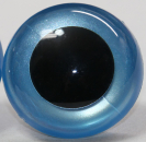 1 Paar Sicherheitsaugen Hellblau metallic