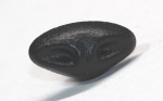 Sicherheitsnase 18 mm x 10 mm Gazelle hart schwarz mit Sicherheitsscheibe