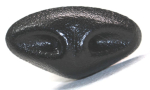 Sicherheitsnase 18 mm x 9,5 mm Gazelle hart schwarz mit Sicherheitsscheibe