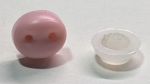 Sicherheitsnase 8 mm x 10 mm Schwein hart rosa mit Sicherheitsscheibe