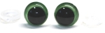 1 Paar Sicherheitsaugen 14 mm hellgrün metallic Schielaugen