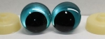 1 Paar Sicherheitsaugen trapezoid 30 mm türkisgrün metallic Schielaugen
