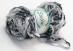 Wolle Stella Chenille 50 g 100 % Polyester schwarz-grau-weiß