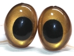 1 Paar Sicherheitsaugen tropfenförmig gold metallic 17,4 mm x 13 mm Schielaugen