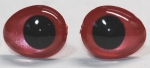 1 Paar Sicherheitsaugen tropfenförmig rot metallic 13 mm x 16 mm