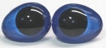 1 Paar Sicherheitsaugen tropfenförmig blau metallic 22 mm x 26 mm
