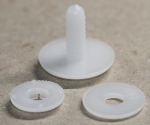 25 mm Sicherheits-Gelenk Teddygelenk Gelenkscheiben weiß einzeln