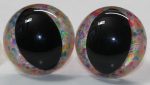 Sicherheitsaugen Katze Drache Unikat Glitter Konfetti 21 mm