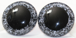 Sicherheitsaugen Unikat Glitter schwarz weiß 60 mm