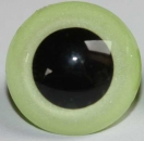 1 Paar Sicherheitsaugen blassgelb Nachtleuchtend grün - leuchten im Dunkeln!